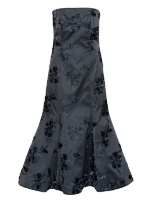 ROTATE BIRGER CHRISTENSEN 3d flower midi dress
