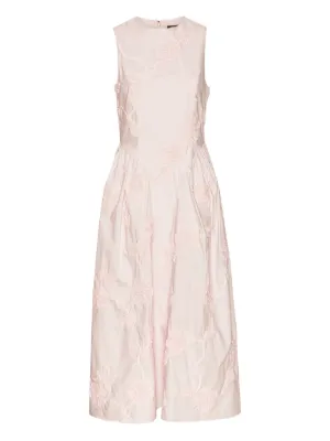 ROTATE BIRGER CHRISTENSEN flower midi dress light pink