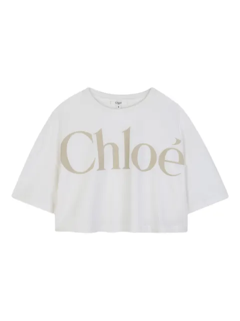 Chloé Kids logo cotton T-shirt