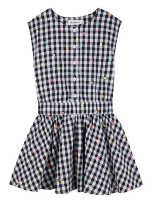 Billieblush check-pattern sleeveless dress