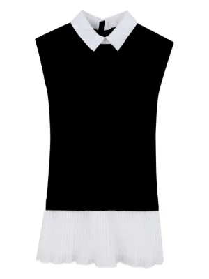 Karl Lagerfeld Kids collared pleated dress