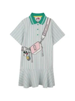 Marc Jacobs Kids x Disney striped-pattern ruffled-detail dress