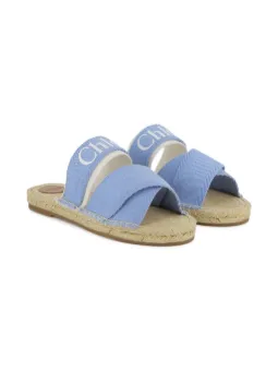 Chloé Kids logo-tape sandals