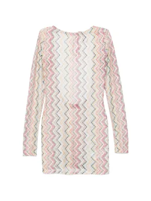 Missoni long-sleeved dress with irregular zig zag print