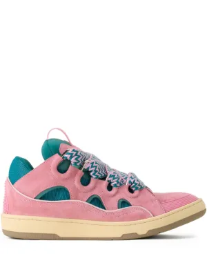 Lanvin Curb cut-out lace-up sneakers