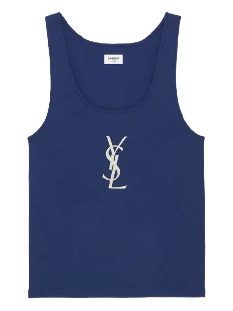 Saint Laurent Cassandre embroidery tank top