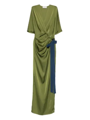 V:PM ATELIER draped tie-detail dress