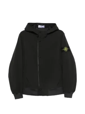Stone Island Compass-patch hooded jacket