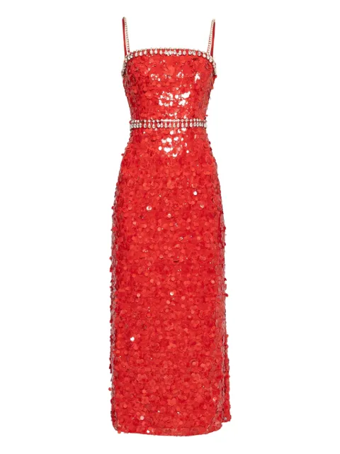 NISSA crystal-embellished sequin dress