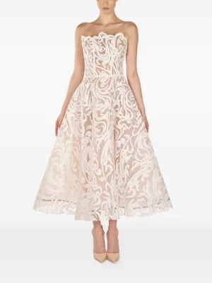 ARAFTU strapless patterned midi dress