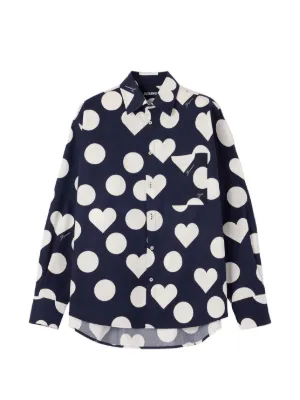 Jacquemus Camargue heart polka-dot shirt