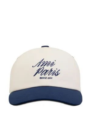 AMI Paris blue and white bicolor cotton Ami Paris cap