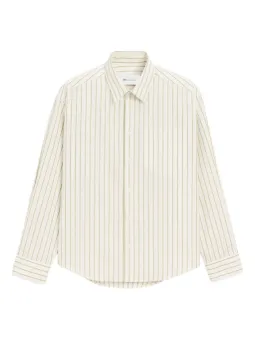 AMI Paris striped cotton Ami De Coeur boxy shirt