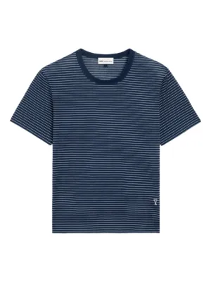 AMI Paris striped cotton Ami De Coeur T-shirt