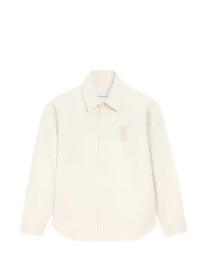 AMI Paris cotton knitted Ami De Coeur overshirt