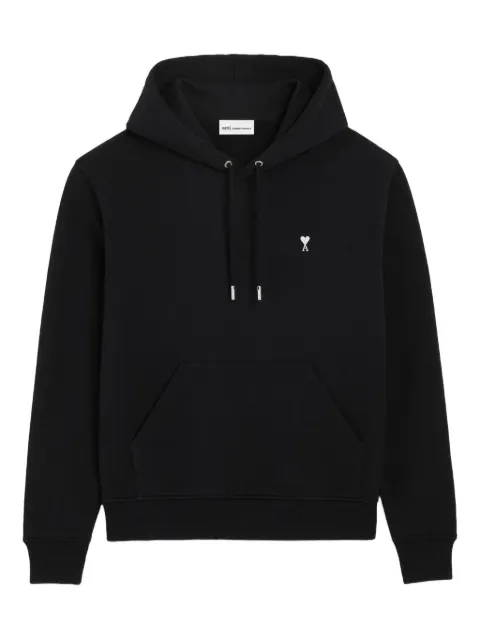 AMI Paris Ami de Coeur ribbed cuffs hoodie