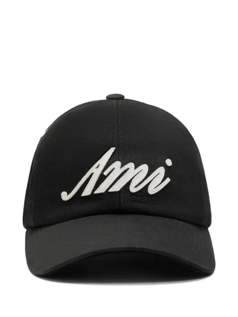 AMI Paris cotton Ami felt patch cap