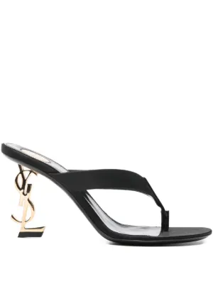 Saint Laurent logo-heel sandals