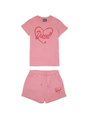 Diesel Kids graphic-print shorts set