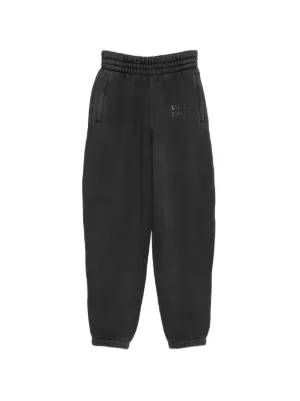 Alexander Wang crystal hotfix logo sweatpants in brushed terry