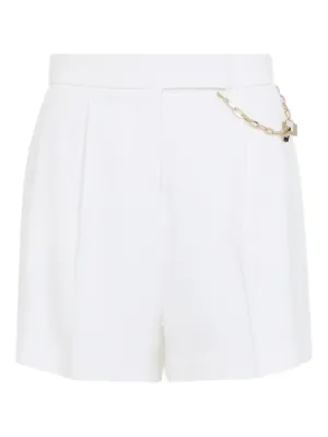 Elisabetta Franchi shorts in gabardine fabric with jewel logo