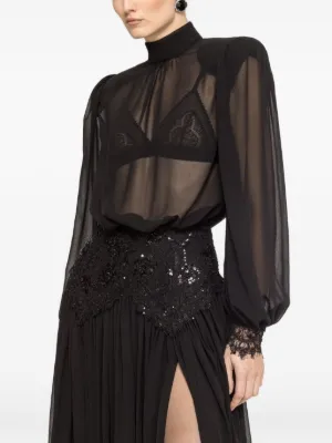 NISSA mock-neck embellished dress