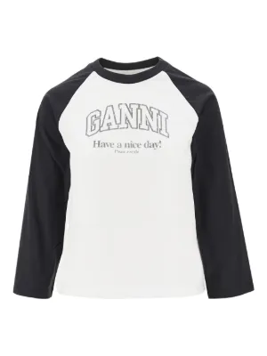 GANNI white basic T-shirt