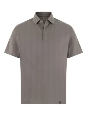 Boggi Milano jersey polo shirt with S-Caf&egrave;&reg; yarn