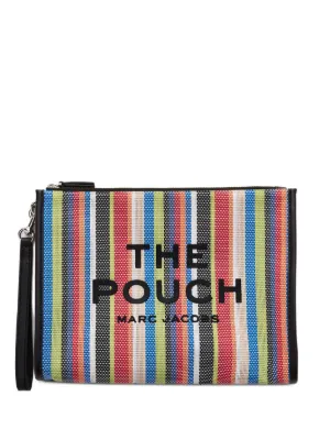 Marc Jacobs The Pouch striped clutch bag
