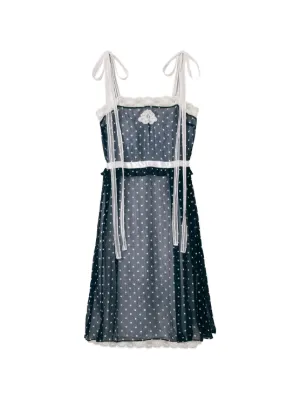 Marc Jacobs ribbon lace chiffon dress