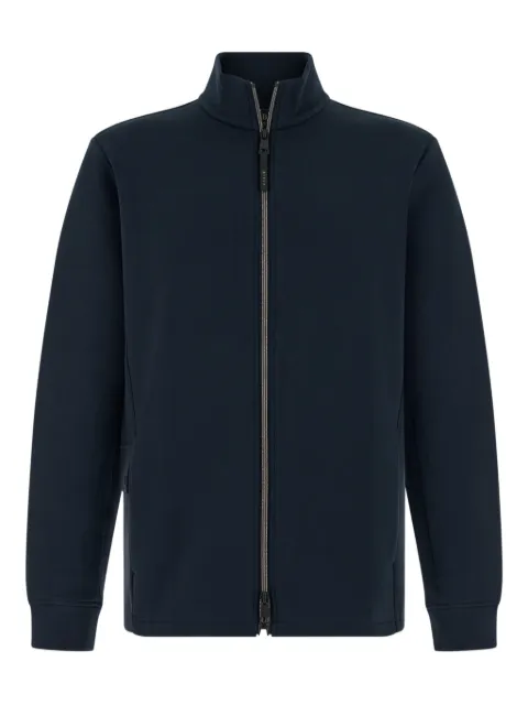 Boggi Milano full-zip hoodie in lightweight cotton blend scuba