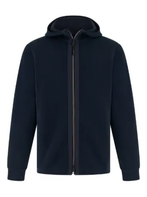 Boggi Milano full-zip sweatshirt in lightweight cotton blend scuba piqu&eacute;