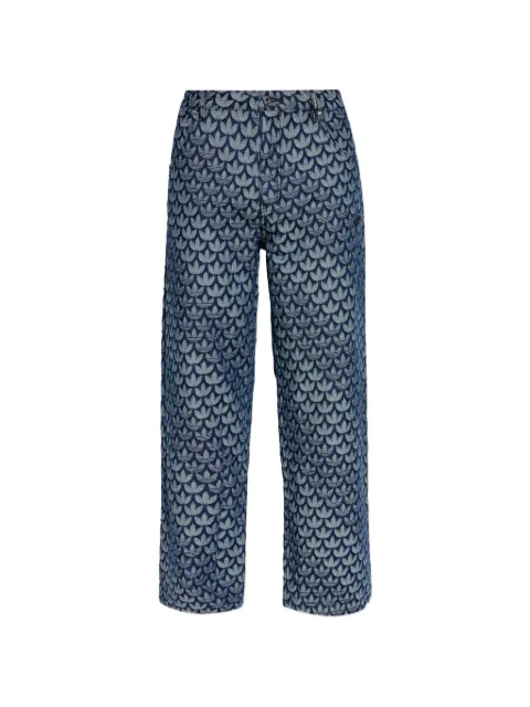 adidas pattern denim jeans