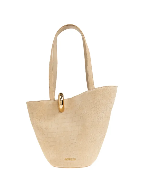 Jacquemus The Medium Bambola crocodile-effect shoulder bag