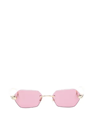 Cartier Eyewear geometric rimless sunglasses