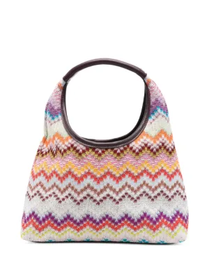 Missoni Raschel zigzag-pattern tote bag