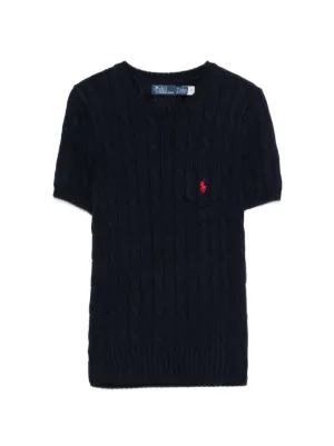 Polo Ralph Lauren cable-knit pocket T-shirt