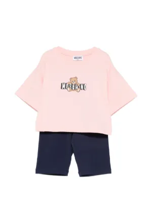 Moschino Kids teddy-print leggings set