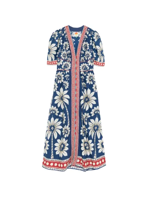 FARM Rio floral-print V-neck maxi dress