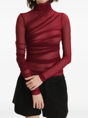 2310 STUDIO draped roll-neck top