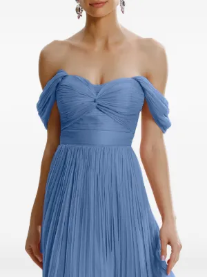 FRAMBOISE Kaly off-shoulder silk midi dress