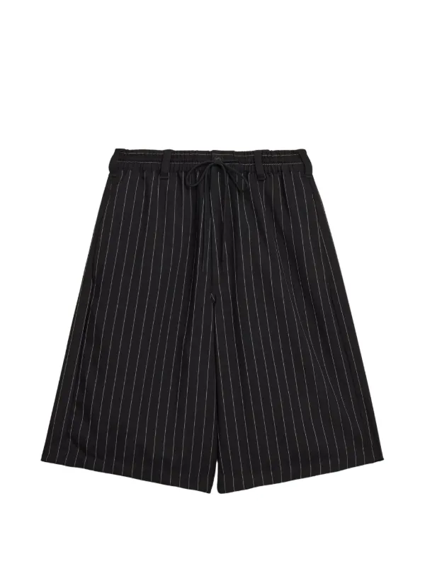Y-3 pinstripe drawstring shorts