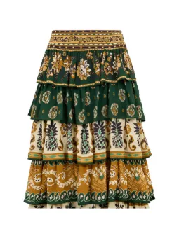 FARM Rio Ayla ruffled maxi skirt