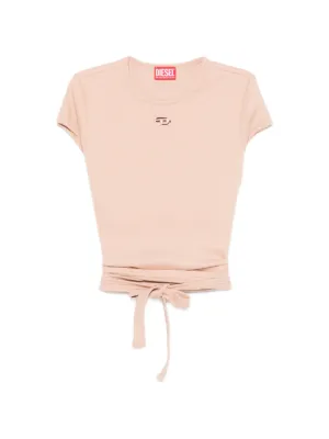 Diesel T-Bunny-Tail-R1 wrap-tie T-shirt