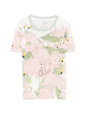 Chloé flamingo-print T-shirt