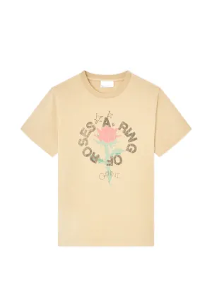 GANNI floral-print round-neck T-shirt