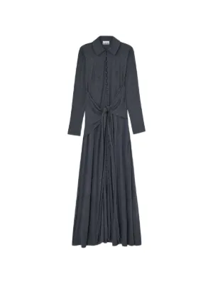 GANNI long dress in grey jersey