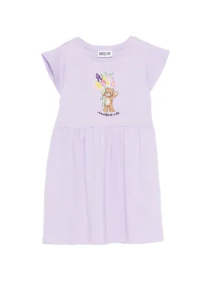 Moschino Kids bear-detail dress