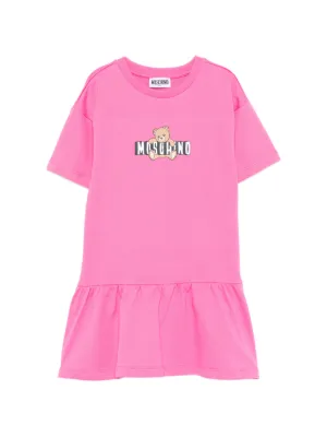 Moschino Kids ruffled graphic dress