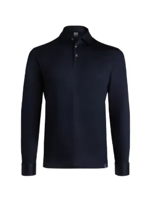 Boggi Milano long-sleeve cotton polo